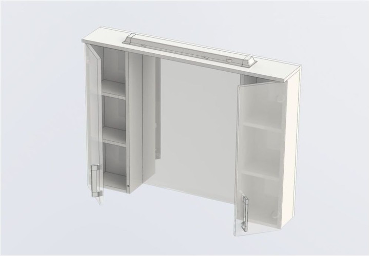 Зеркало-шкаф Aquanet Тиана 100 светлый дуб