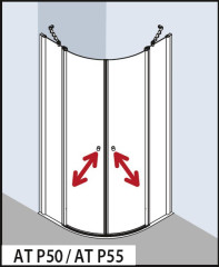 Душевой уголок Kermi Atea AT P50 08018VAK
