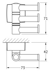 Крючок поворотный тройной (хром) (FBS) ESP 047