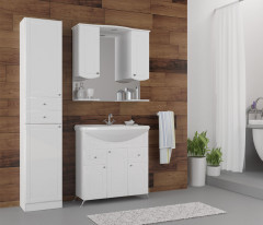 Зеркало-шкаф навесной с подсветкой MIXLINE Нептун-75 (529468)