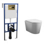 Комплект унитаза Bauedge BK0001-HQ с инсталляцией Nova NV4501 и кнопкой Nova NV7325