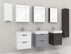 Зеркало - шкаф AQUATON СИЛЬВА 50 с подсветкой, Дуб Макиато (1A215502SIW5L)