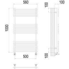 Полотенцесушитель TERMINUS Люкс Ватра П18 500х1000 NEW
