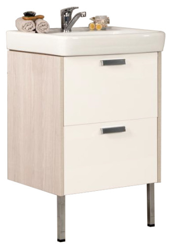 Тумба под раковину AQUATON Йорк 55 напольная, белый ясень (1A170501YOAV0)