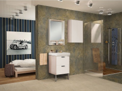 Тумба под раковину AQUATON Йорк 55 напольная, белый ясень (1A170501YOAV0)