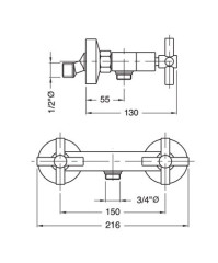 Смеситель Bugnatese Rodos 7347