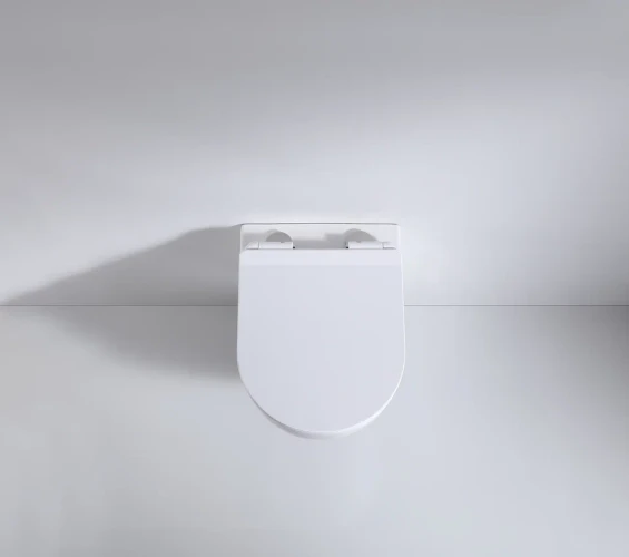 Унитаз подвесной beWash MINIMAL безободковый с сиденьем микролифт белый глянец BKWHR003480 + 2111DP