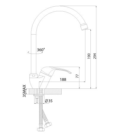 Смеситель Rossinka A35-23