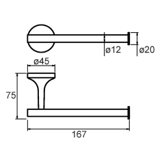 Полотенцедержатель Milardo Magellan MAGSM00M52