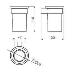 Стакан для зубных щеток Langberger Lugano 24011A