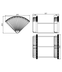 Угловая полка Lemark Jasmine LM6682