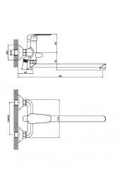 Смеситель для ванны Orange Iris M41-211cr универсальный