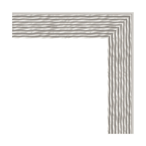 Зеркало настенное EVOFORM в багетной раме волна алюминий, 51х141 см, BY 3102