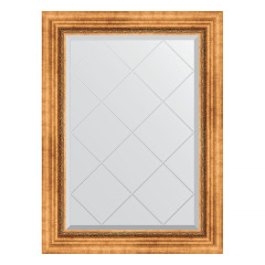 Зеркало настенное с гравировкой EVOFORM в багетной раме римское золото, 66х89 см, BY 4103