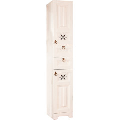 Шкаф пенал Бриклаер Кантри 35 4627125413650 с бельевой корзиной Бежевый дуб прованс