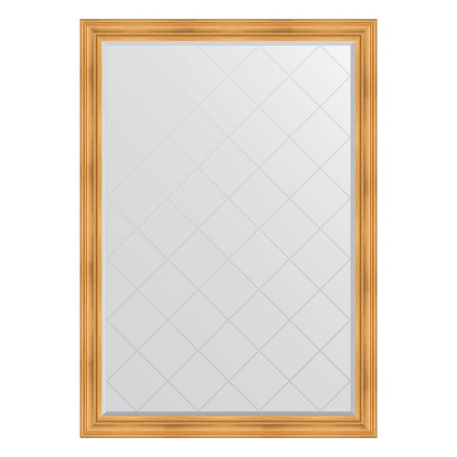 Зеркало настенное с гравировкой EVOFORM в багетной раме травленое золото, 134х189 см, BY 4503