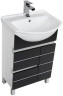 Тумба с раковиной Aquanet Доминика 55 черный