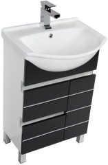 Тумба с раковиной Aquanet Доминика 55 черный