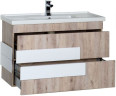 Тумба с раковиной Aquanet Мадейра 100 дуб кантри