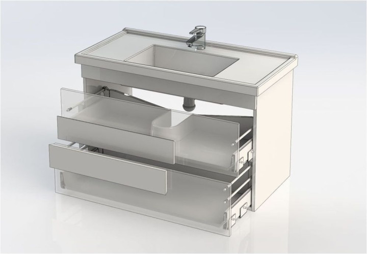 Тумба с раковиной Aquanet Мадейра 100 дуб кантри