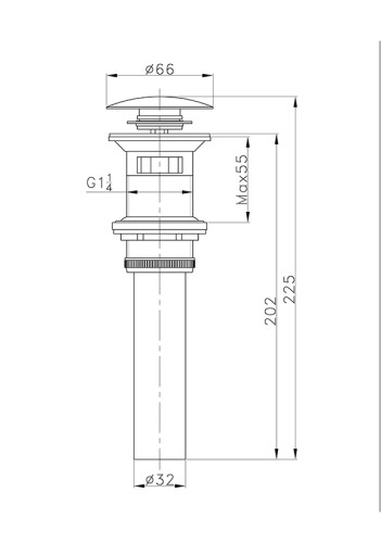 Донный клапан PU 070202 Br