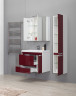 Тумба с раковиной Aquanet Тиволи 90 бордо