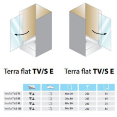 Душевая дверь в нишу Kolpa San Terra flat TV/S E 90
