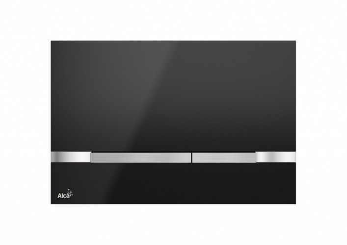 Кнопка смыва alcadrain FLAT 24.7х0.5х16.5 для инсталляции, , цвет Черный (STRIPEBLACK)