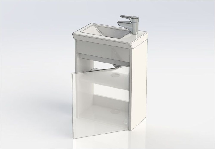 Тумба под раковину Aquanet Дувр 45 белый