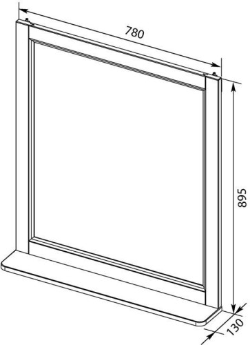 Зеркало Aquanet Бостон 80 белый