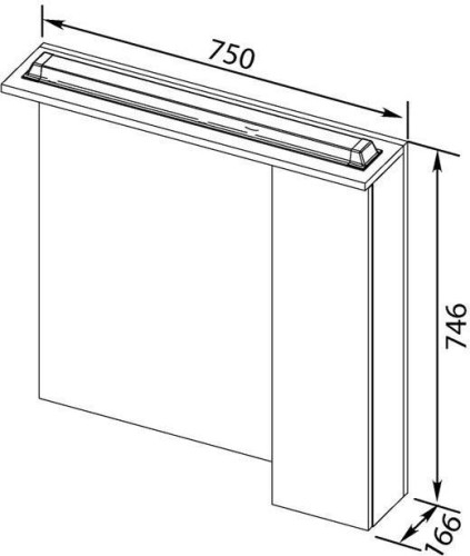 Зеркало-шкаф Aquanet Тиана 75 венге