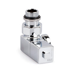 Вентиль вертикального подключения SR Rubinetterie левый, серия Esedra 1/2&quot;, цвет никель матовый