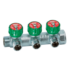 Коллектор FAR регулирующий с 3 отводами 1х3/4&quot; (ВР-НР) евроконус