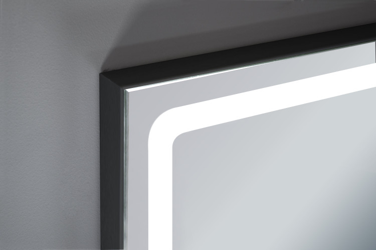 Xpertials EMIN, зеркало 120х80 см, LED свет, вкл/выкл с диммером, антизапотевание, профиль черный матовый