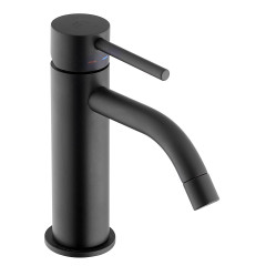 Смеситель для раковины Paffoni LIGHT без донного клапана, черный матовый (LIG071NO)