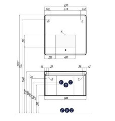 Тумба под раковину AQUATON Шерилл 85 подвесная, белая (1A208801SH010)