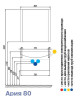 Тумба под раковину AQUATON Ария 80 подвесная, белая (1A141701AA010)