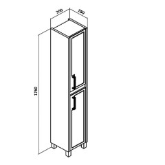 Шкаф пенал Runo Гранада 30