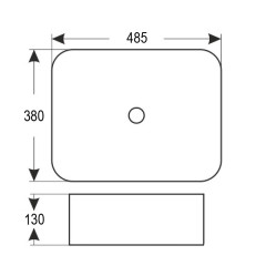 Раковина Azario 48,5х38х13 накладная, белая (AZ4565)