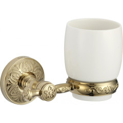 Стакан керамический с настенным держателем S-005858B Savol золото
