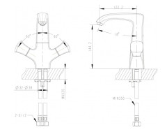 WHIRLPOOL смеситель для раковины