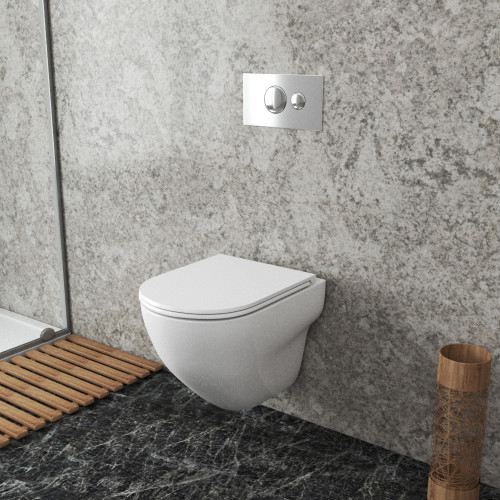 Унитаз подвесной безободковый OWL Wave Cirkel-H с сиденьем DP микролифт