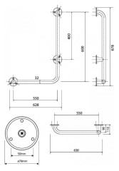 Поручень для ванны Bemeta Help 301112062