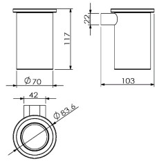 Стакан для зубных щеток Langberger Lugano 24011B круглый