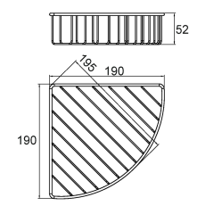 Угловая полка Milardo 105WC00M44