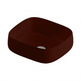 Раковина Artceram Cognac Quadro 460*410*155 отверстия для смесителя-отсутствуют Brown cocoa
