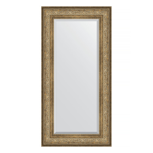 Зеркало настенное с фацетом EVOFORM в багетной раме виньетка античная бронза, 60х120 см, BY 3503