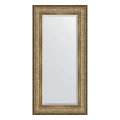 Зеркало настенное с фацетом EVOFORM в багетной раме виньетка античная бронза, 60х120 см, BY 3503