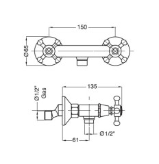 Смеситель для душа Bugnatese Lady 946