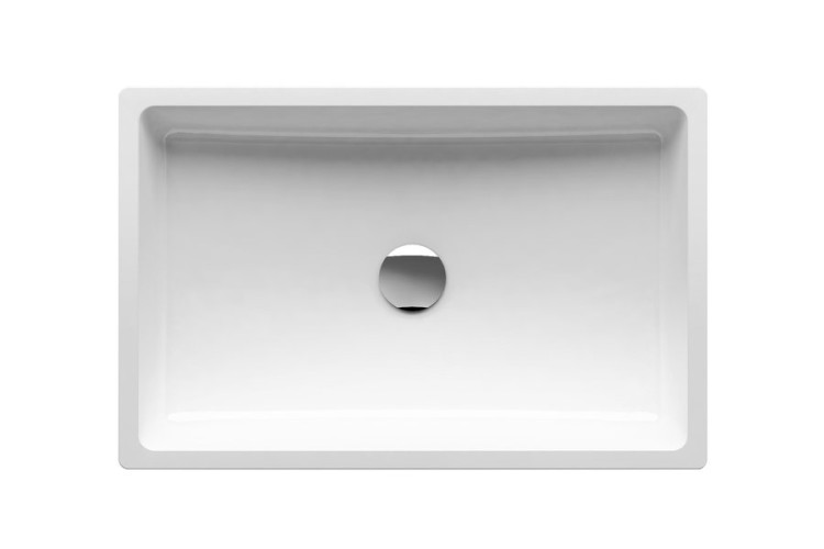 Раковина накладная Ravak FORMY 60х39х14 литьевой мрамор, цвет Белый (XJL01260000)